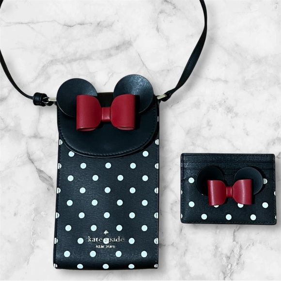 kate spade Handbags - Disney X Kate Spade Minnie Mouse North South Flap Phone Crossbody & Card Holder